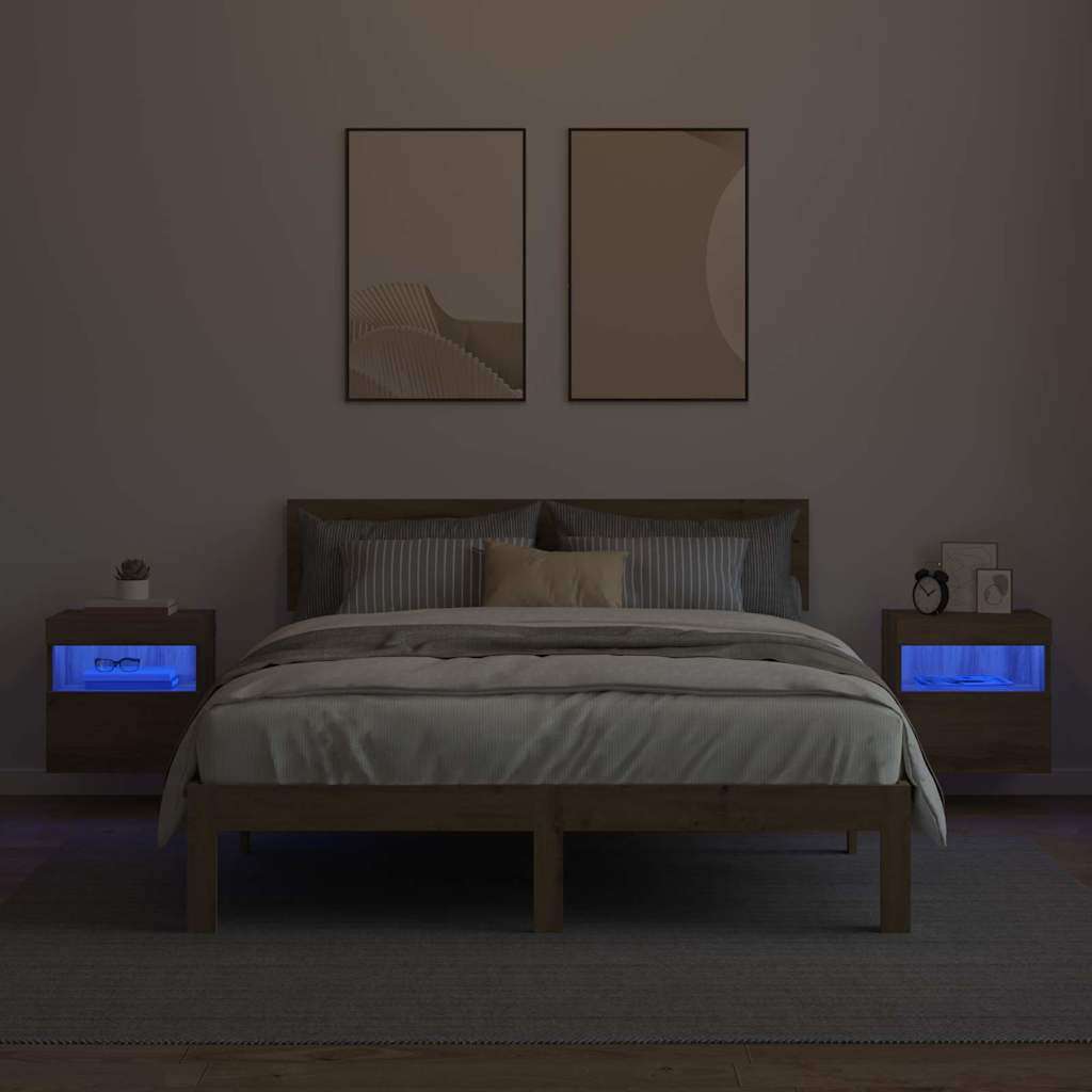 TV Væghylder Vægmonteret 2 pcs Artisan Egetræ 40 x 30 x 40 cm