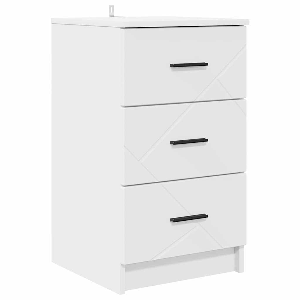 Natskab med skuffe Hvid 38 x 38 x 66 cm Konstrueret træ