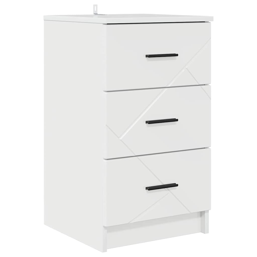 Natskab Hvid højglans 38 x 38 x 66 cm Konstrueret træ
