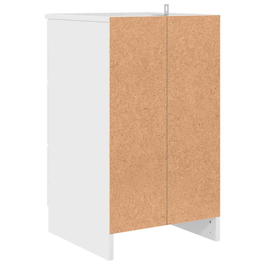 Natskab Hvid højglans 38 x 38 x 66 cm Konstrueret træ