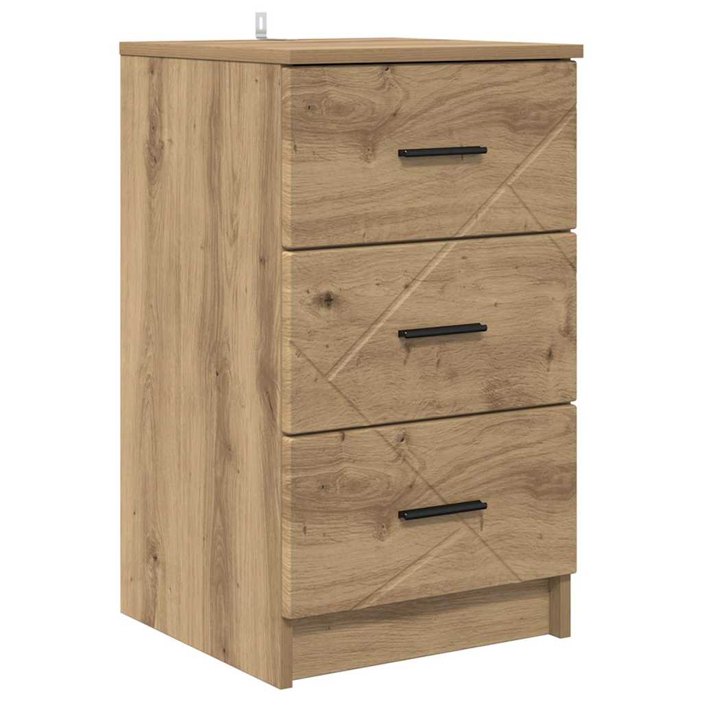 Natskab med skuffe artisan eg 38 x 38 x 66 cm Konstrueret træ