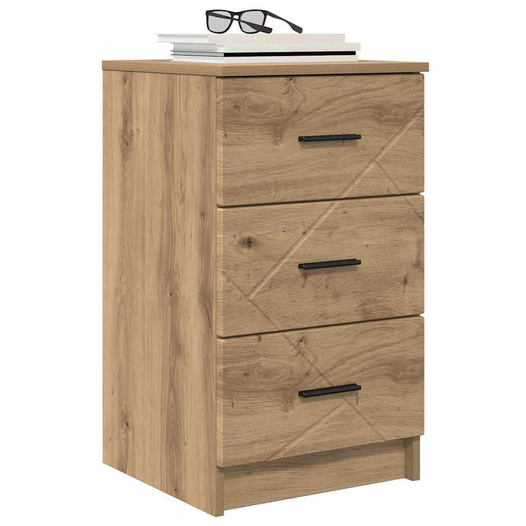 Natskab med skuffe artisan eg 38 x 38 x 66 cm Konstrueret træ