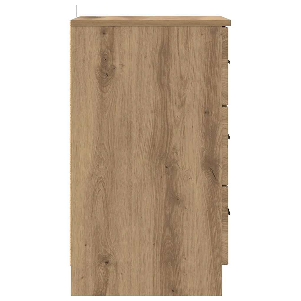 Natskab med skuffe artisan eg 38 x 38 x 66 cm Konstrueret træ