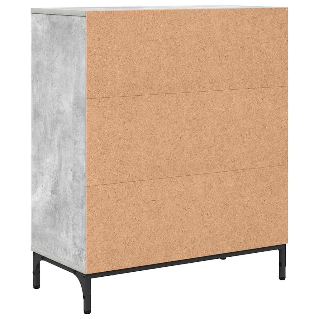 Sideboard Betongrå 69.5 x 33 x 82 cm Konstrueret træ