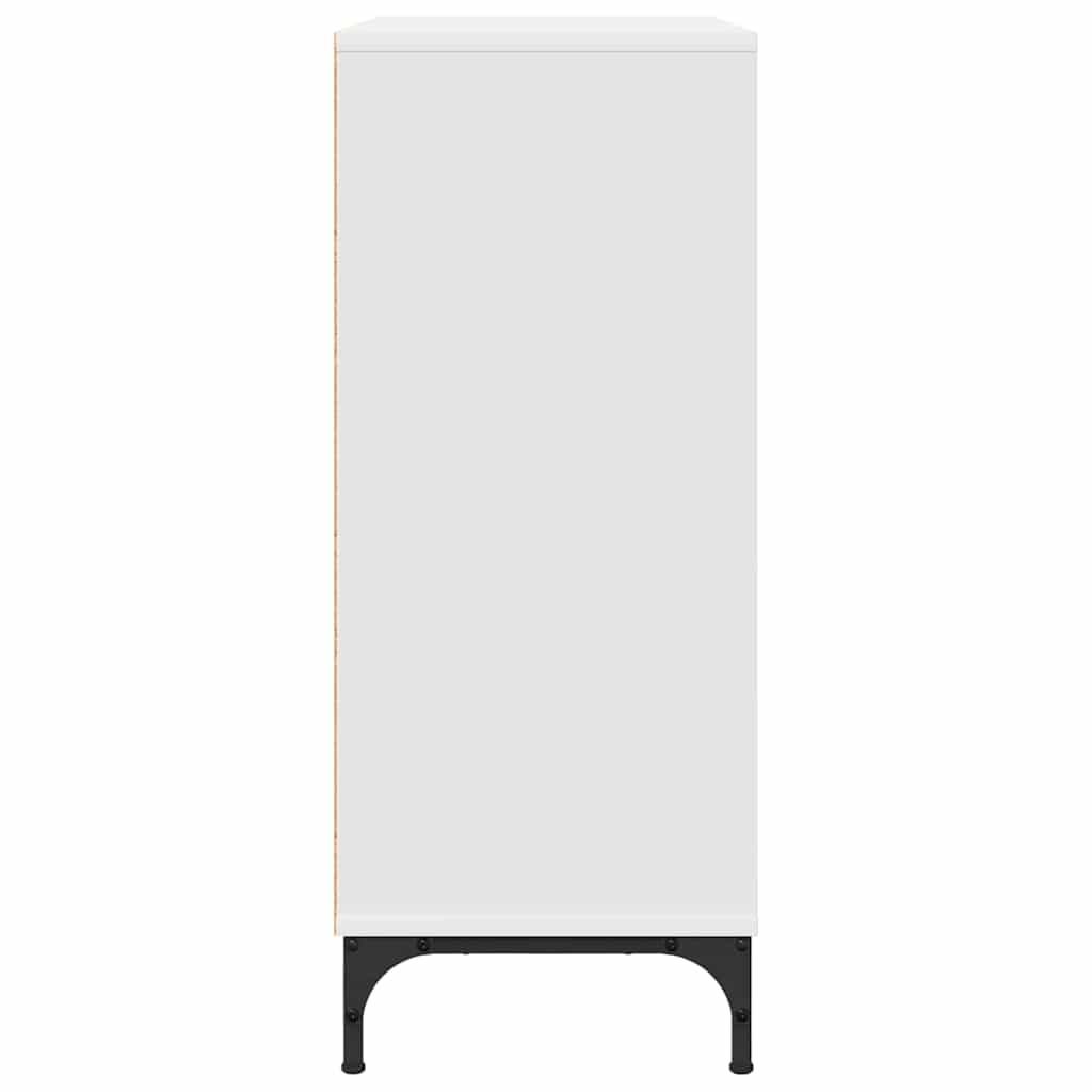 Sideboard med skuffe Hvid 79,5 x 33 x 82 cm Konstrueret træ