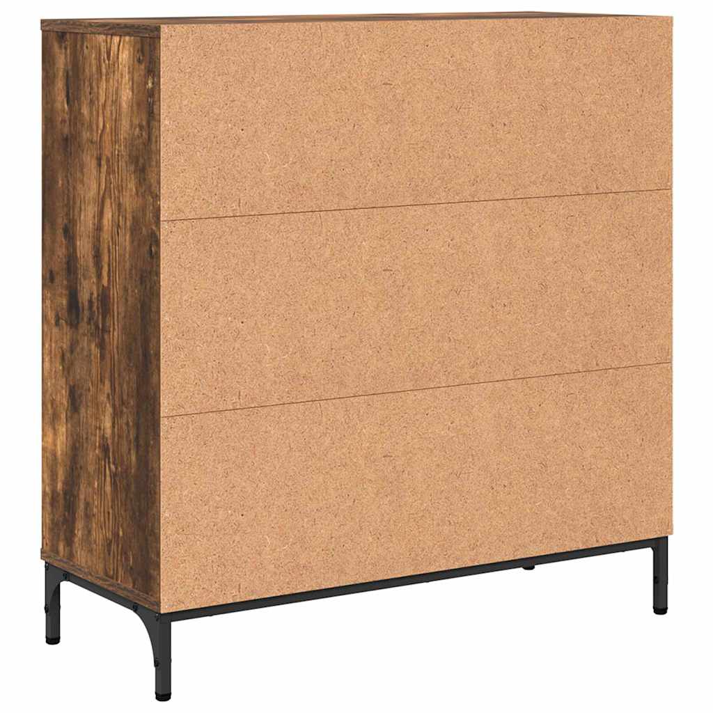 Sideboard med skuffe Røget eg 79,5 x 33 x 82 cm Konstrueret træ