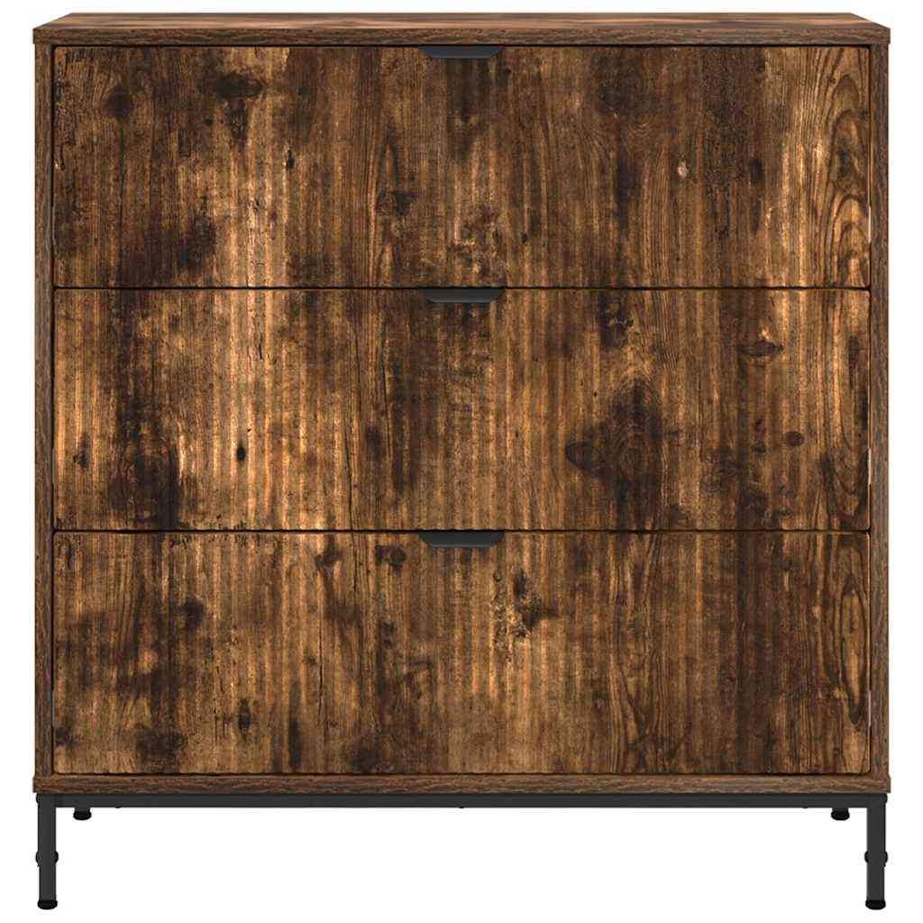 Sideboard med skuffe Røget eg 79,5 x 33 x 82 cm Konstrueret træ