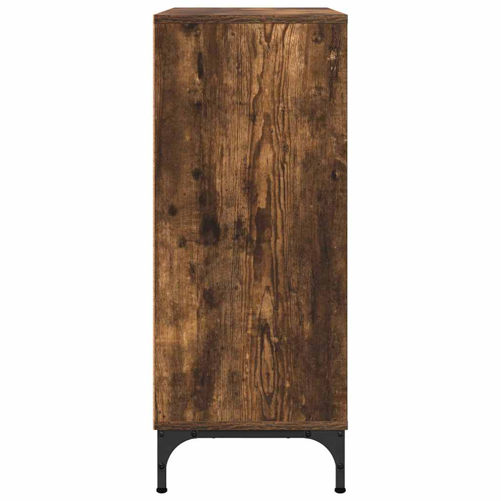 Sideboard med skuffe Røget eg 79,5 x 33 x 82 cm Konstrueret træ