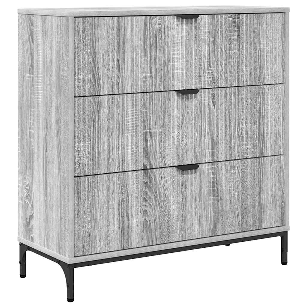Sideboard Grå sonoma-eg 79,5 x 33 x 82 cm Konstrueret træ