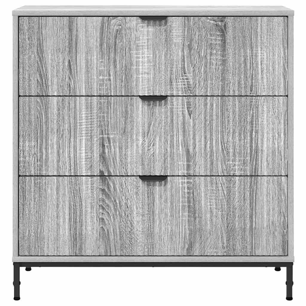 Sideboard Grå sonoma-eg 79,5 x 33 x 82 cm Konstrueret træ