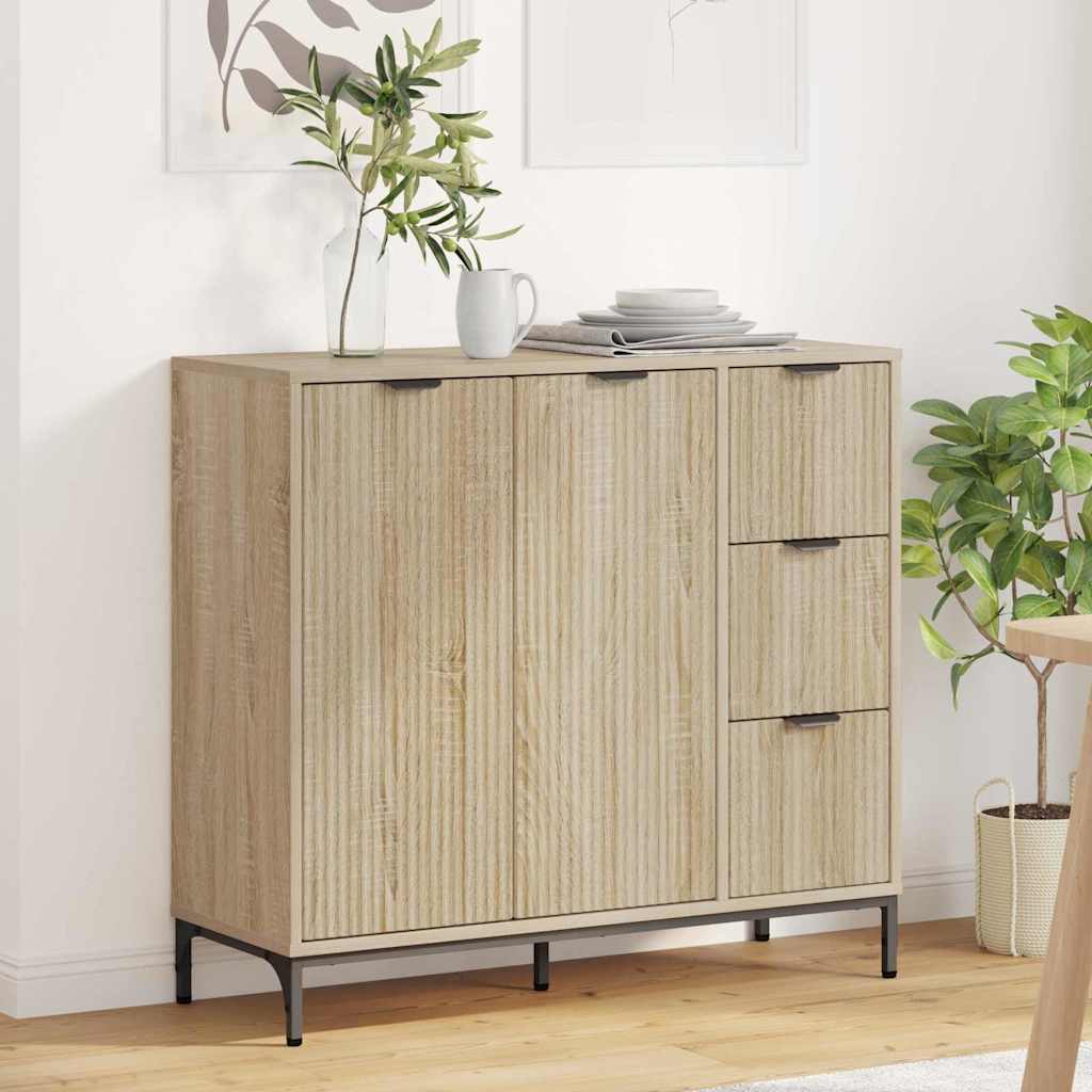 Sideboard Sonoma-eg 89.5 x 33 x 82 cm Konstrueret træ