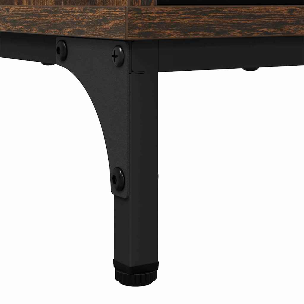 Sideboard med skuffe Røget eg 89.5 x 33 x 82 cm Konstrueret træ