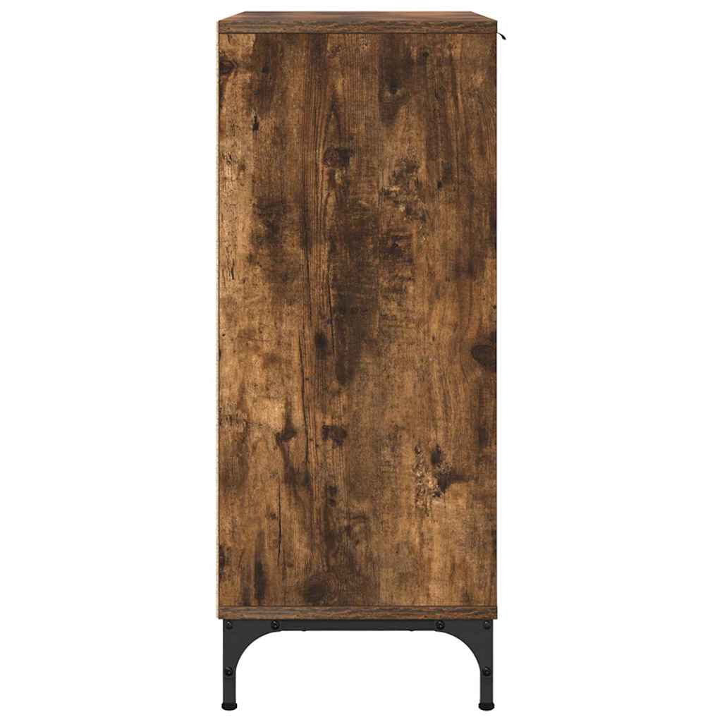 Sideboard med skuffe Røget eg 89.5 x 33 x 82 cm Konstrueret træ