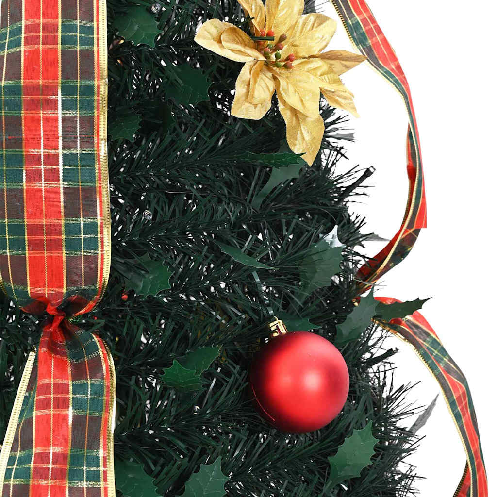 Kunstigt juletræ med 50 LED'er med stativ Grøn 120 cm PVC