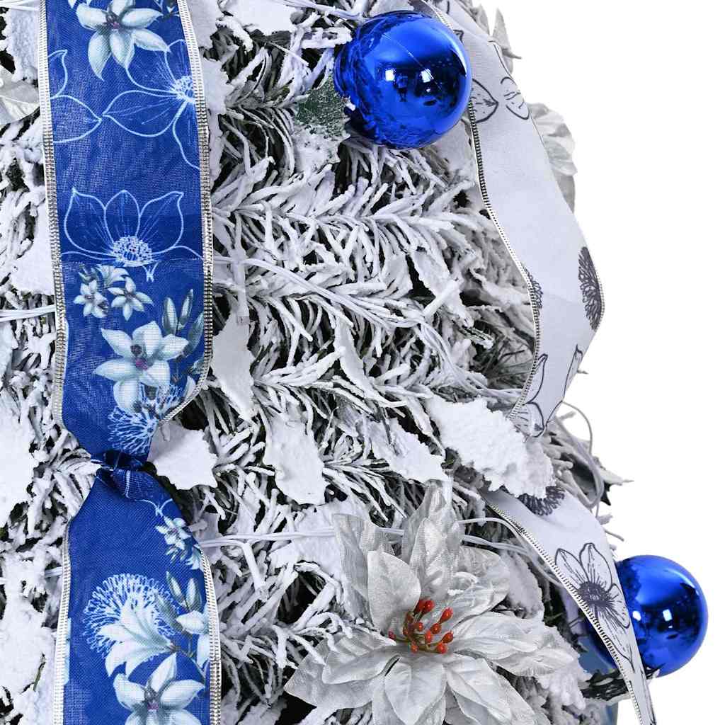 Kunstigt juletræ med 50 LED'er med stativ Hvid 120 cm PVC