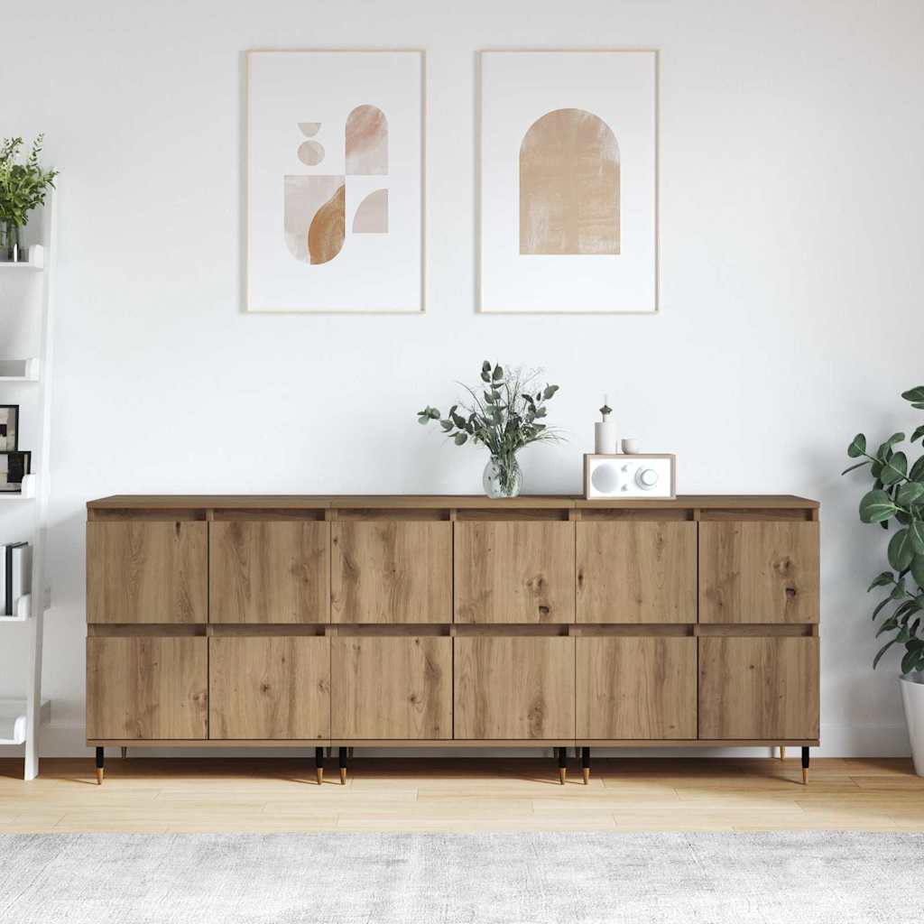 Sideboards 3 pcs artisan eg 180 x 35 x 70 cm Konstrueret træ
