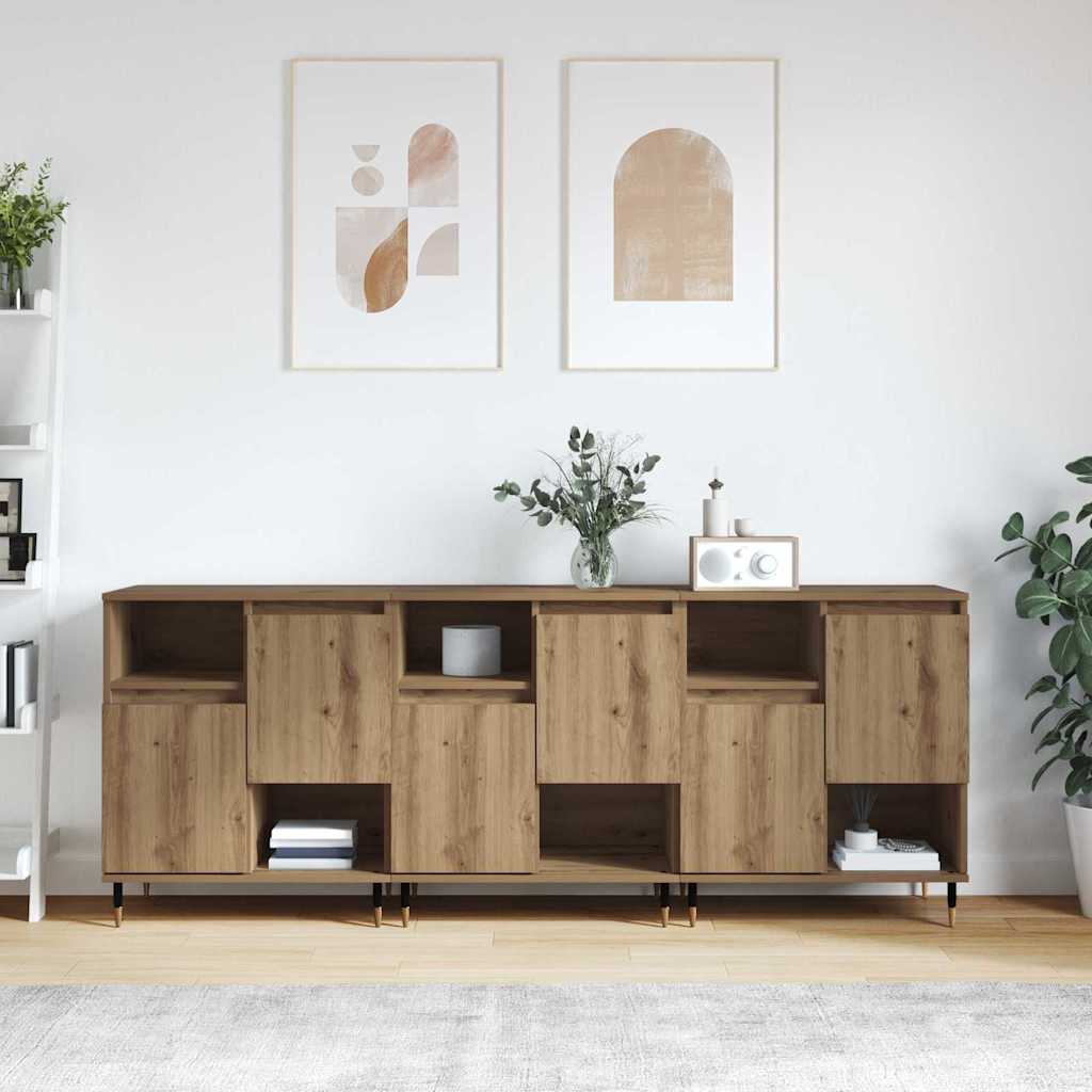 Sideboards 3 pcs artisan eg 180 x 35 x 70 cm Konstrueret træ