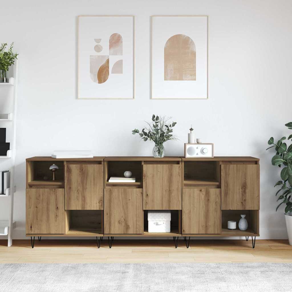 Sideboards 3 pcs artisan eg 180 x 35 x 70 cm Konstrueret træ