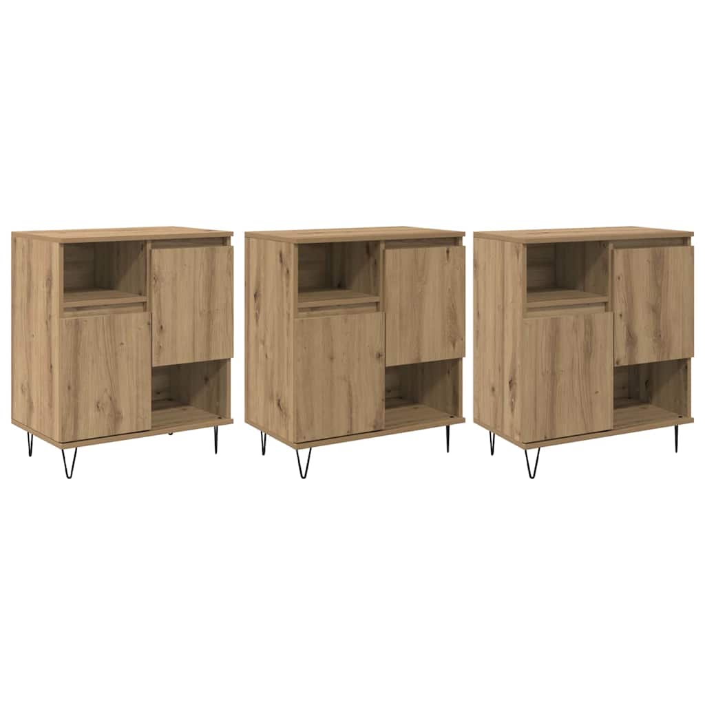 Sideboards 3 pcs artisan eg 180 x 35 x 70 cm Konstrueret træ