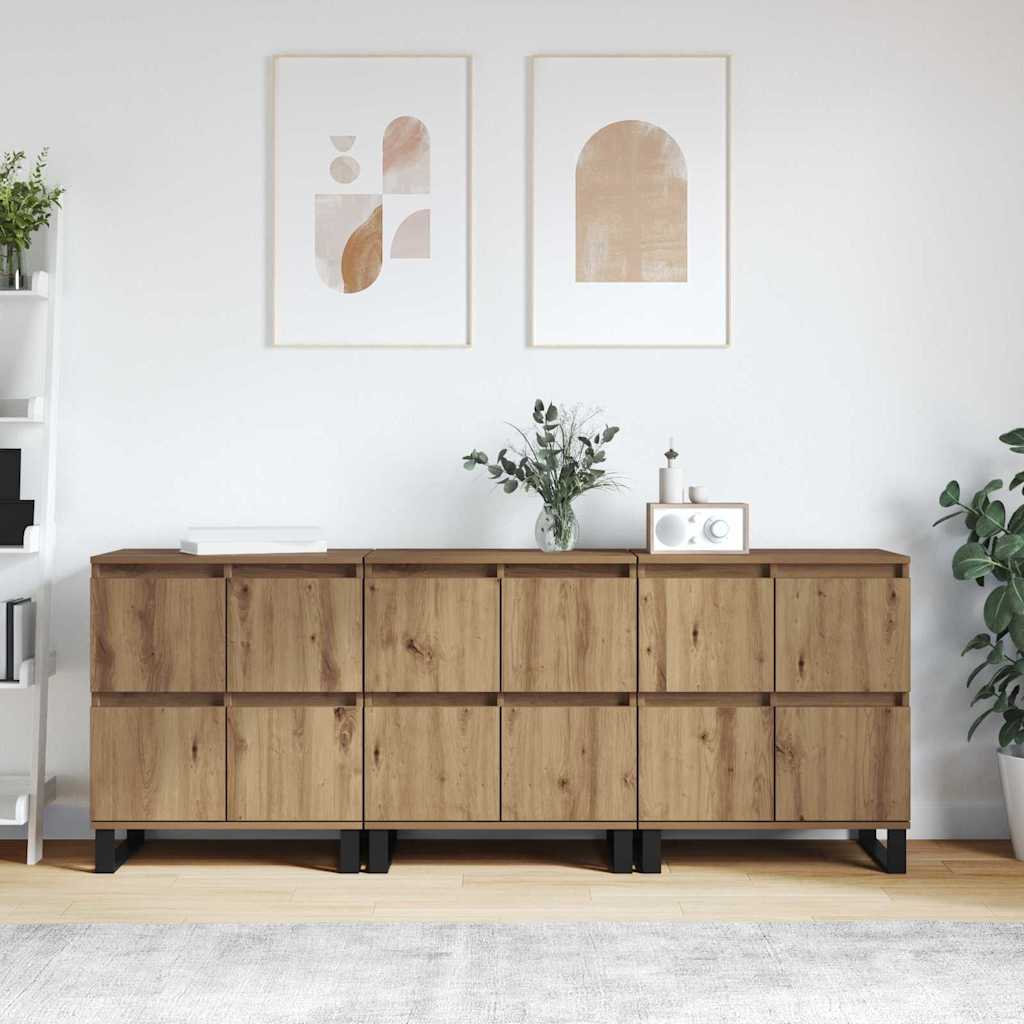 Sideboards 3 pcs artisan eg 180 x 35 x 70 cm Konstrueret træ