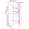 Highboard Gammelt træ 69,5 x 34 x 180 cm Konstrueret træ