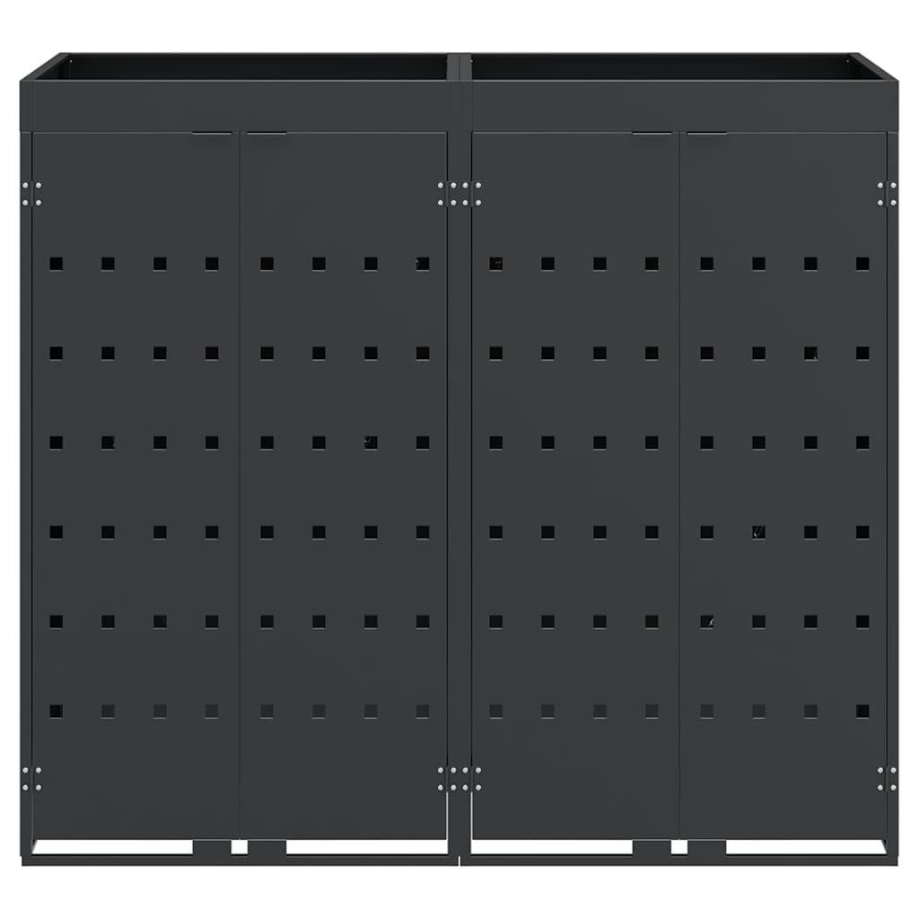 Wheelie Bin Opbevaring til 2 Affaldscontainere Antracit
