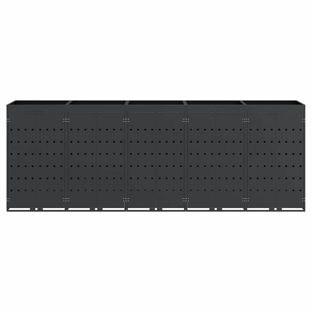 Wheelie Bin Opbevaring til 5 Affaldscontainere Antracit