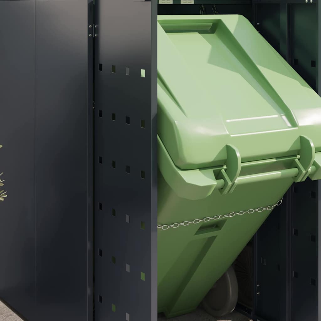 Wheelie Bin Opbevaring til 6 Affaldscontainere Antracit