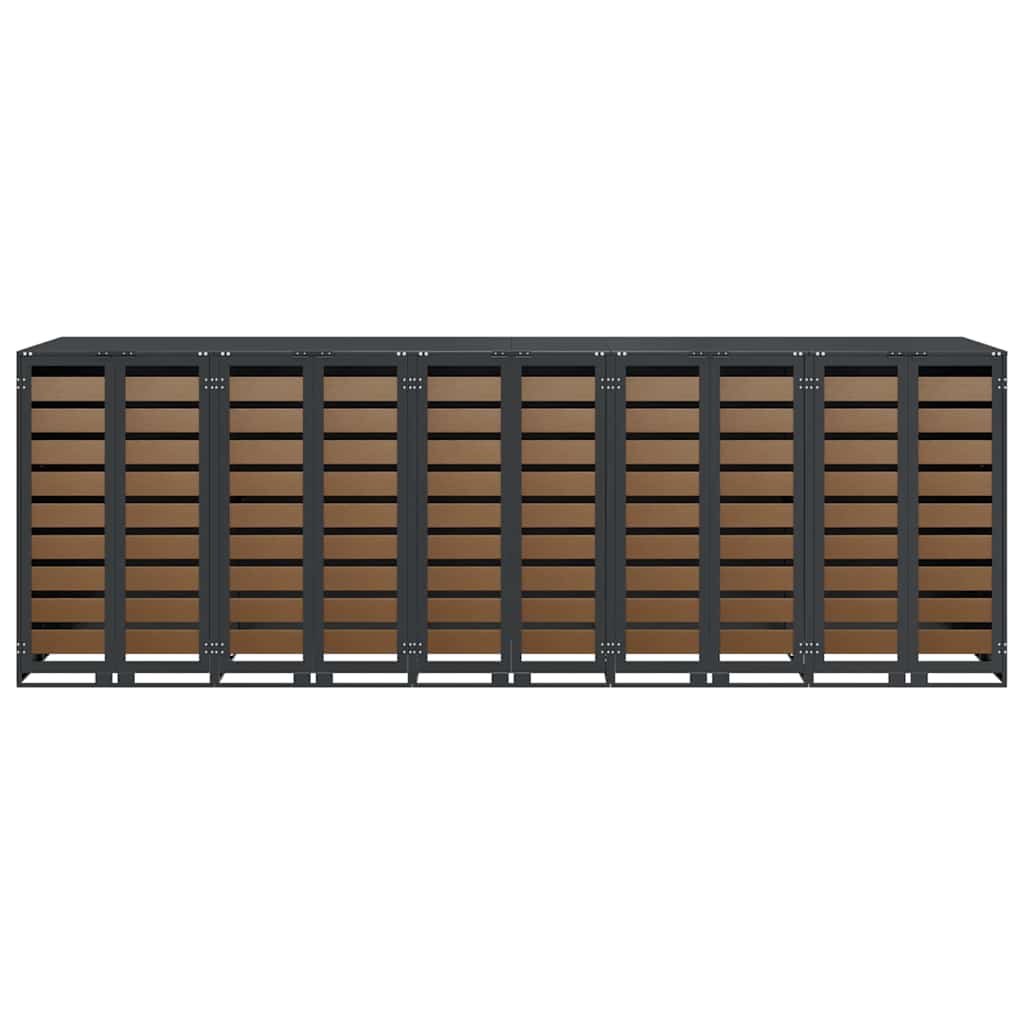 Wheelie Bin Opbevaring til 3 Affaldscontainere Antracit