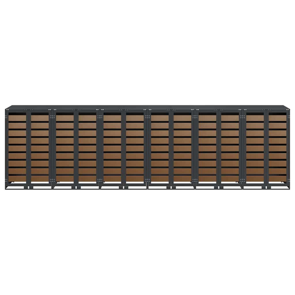 Wheelie Bin Opbevaring til 3 Affaldscontainere Antracit