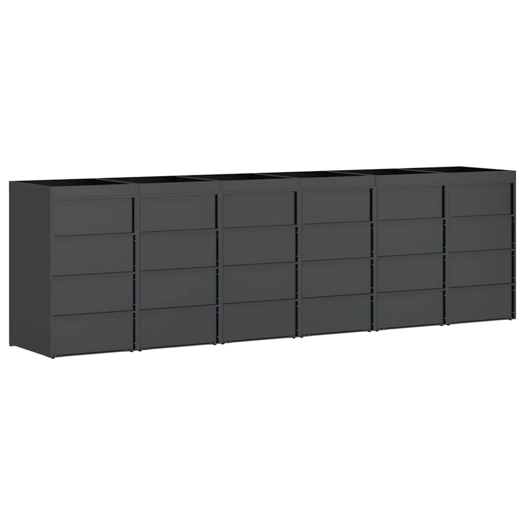 Wheelie Bin Opbevaring til 3 Affaldscontainere Antracit