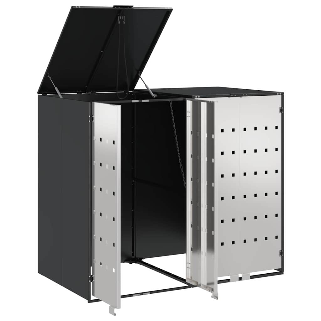 Wheelie Bin Opbevaring til 3 Affaldscontainere Antracit