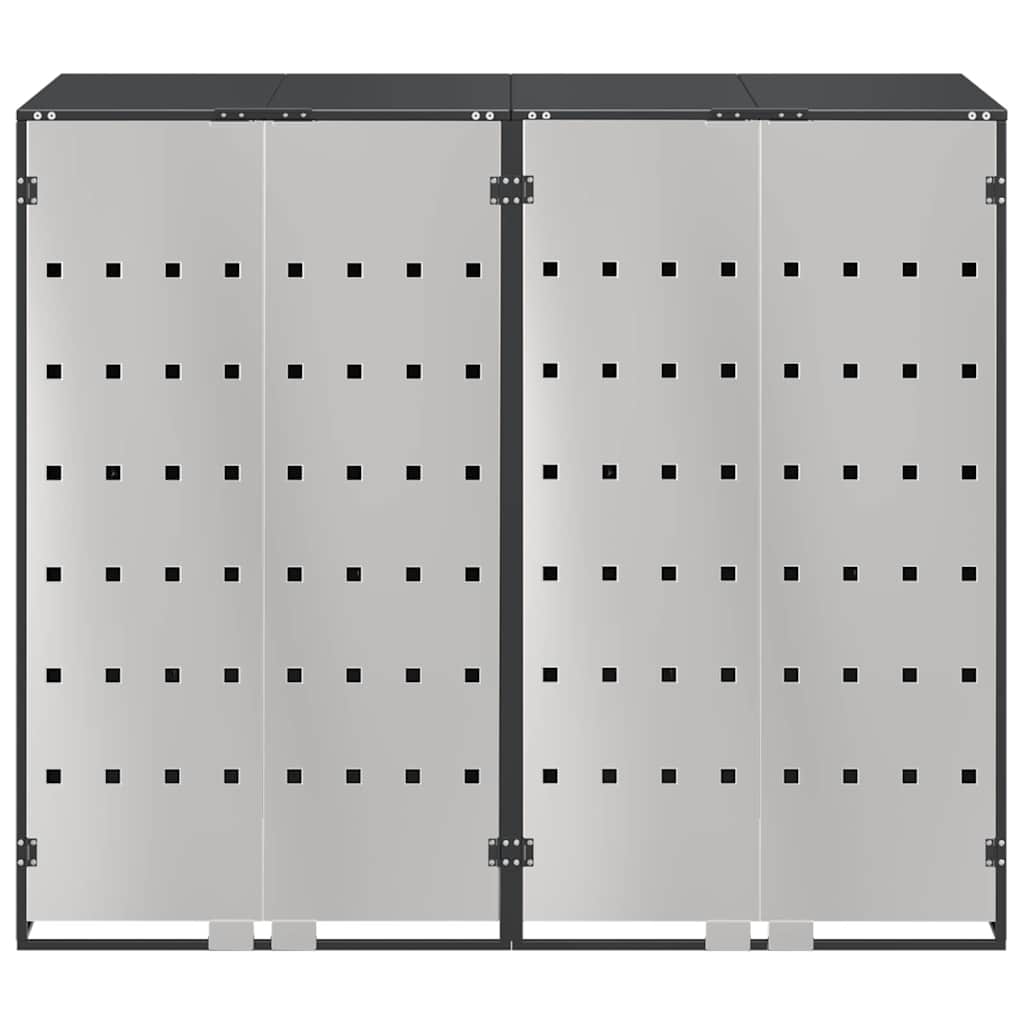 Wheelie Bin Opbevaring til 3 Affaldscontainere Antracit