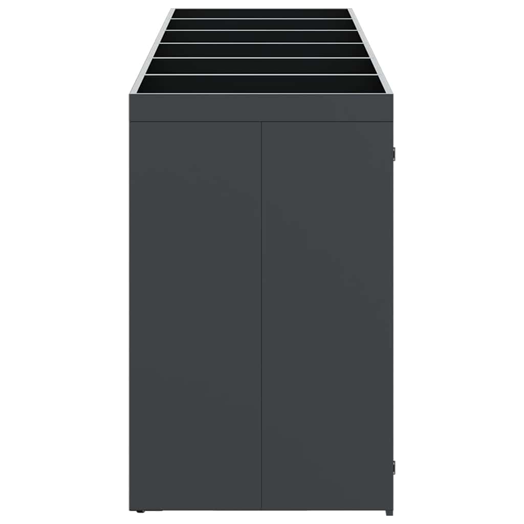 Wheelie Bin Opbevaring til 3 Affaldscontainere Antracit