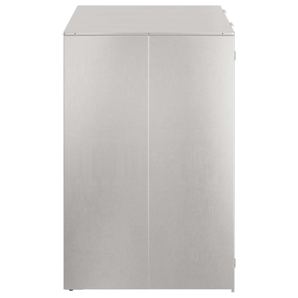 Wheelie Bin Opbevaring til 3 Affaldscontainere Sølv