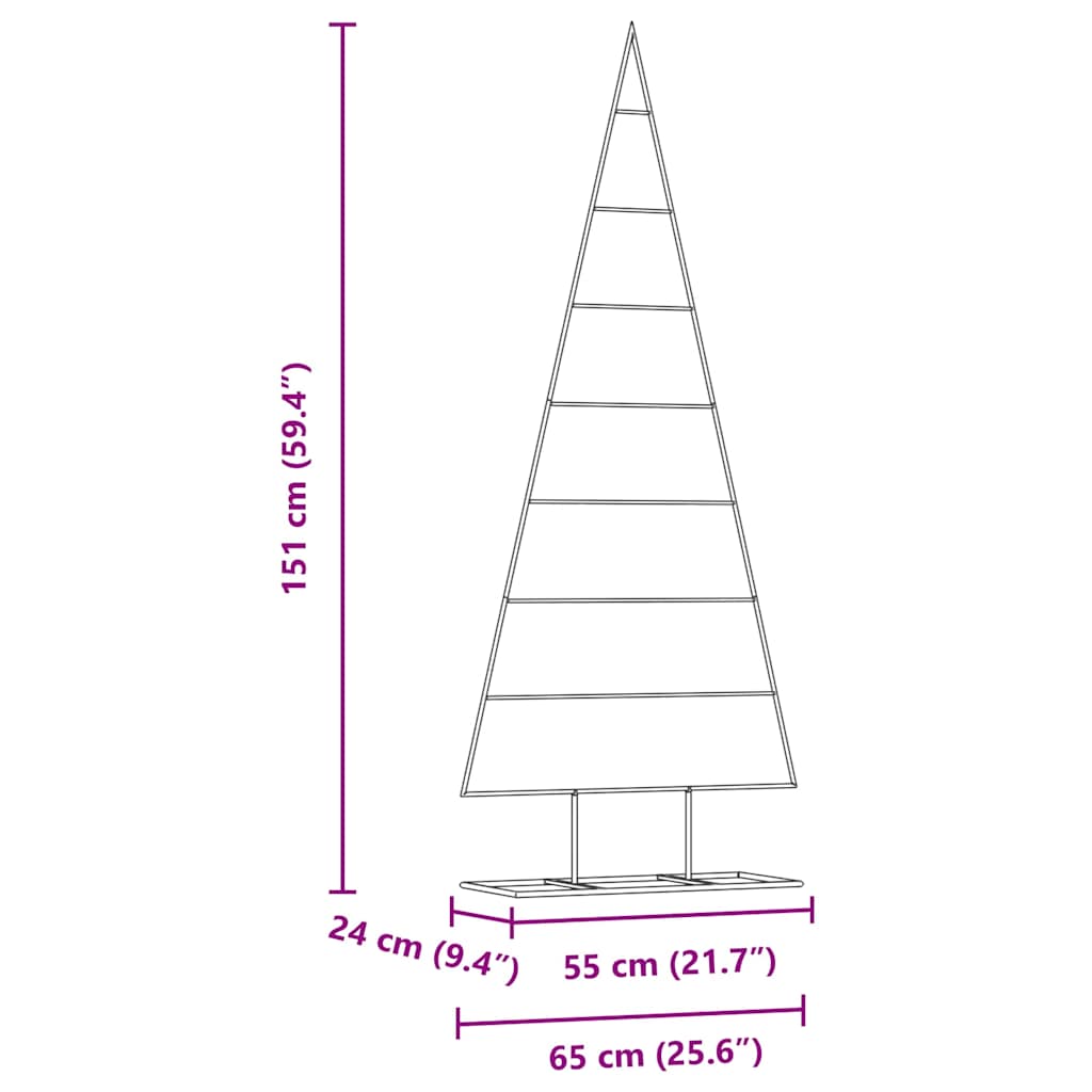 Metal juletræ med stativ Guld 150 cm Pulverlakeret Stål