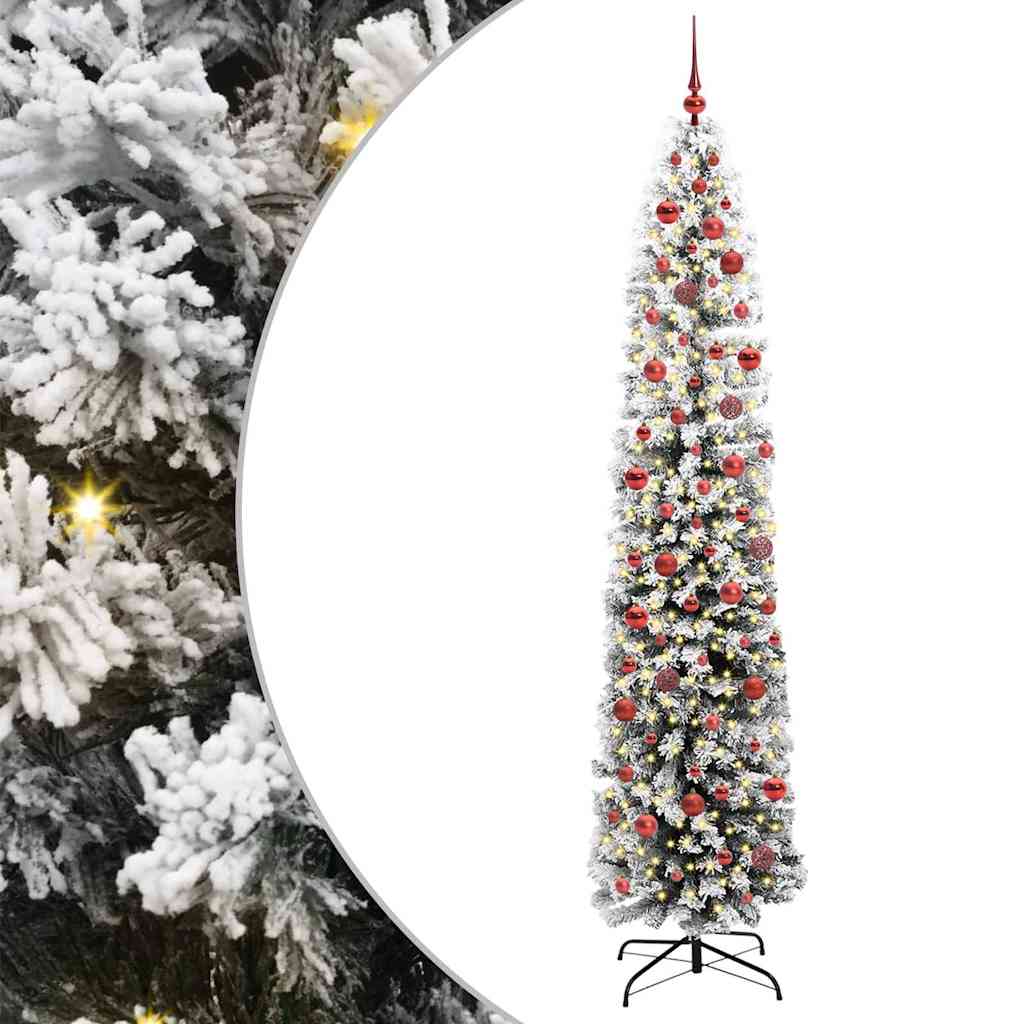Kunstigt juletræ med stativ Grøn 240 cm PVC og Stål og Plastik