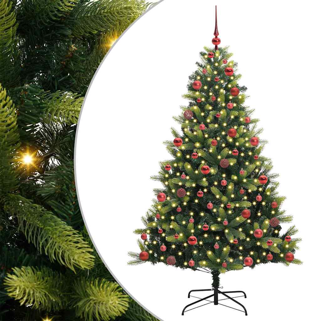Kunstig Hengende Juletræ 300 LEDs Grøn 180 cm PVC og PE