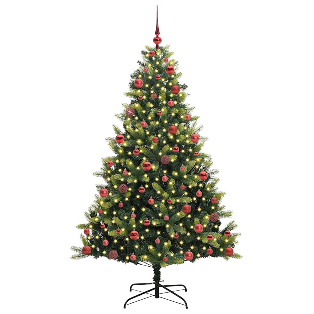 Kunstig Hengende Juletræ 300 LEDs Grøn 180 cm PVC og PE