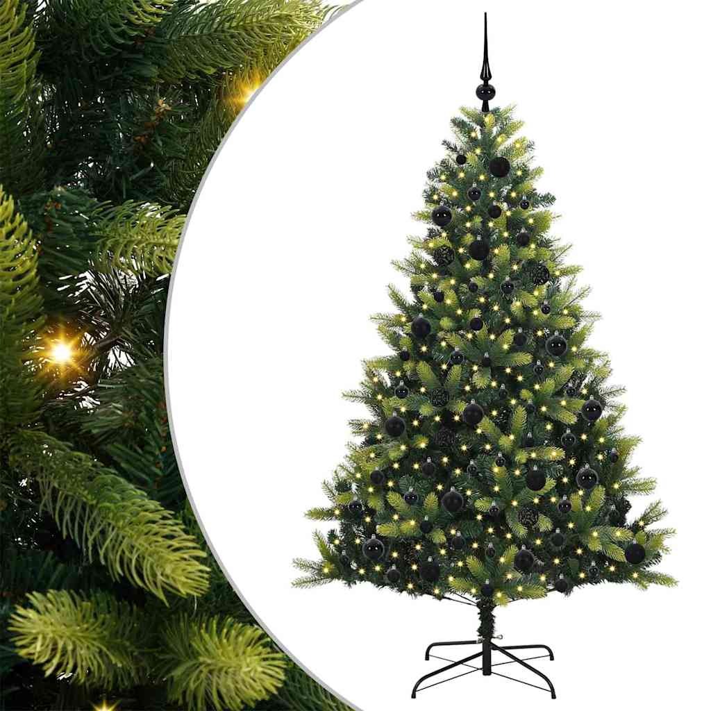 Kunstig Hengende Juletræ 300 LEDs Grøn 180 cm PVC og PE