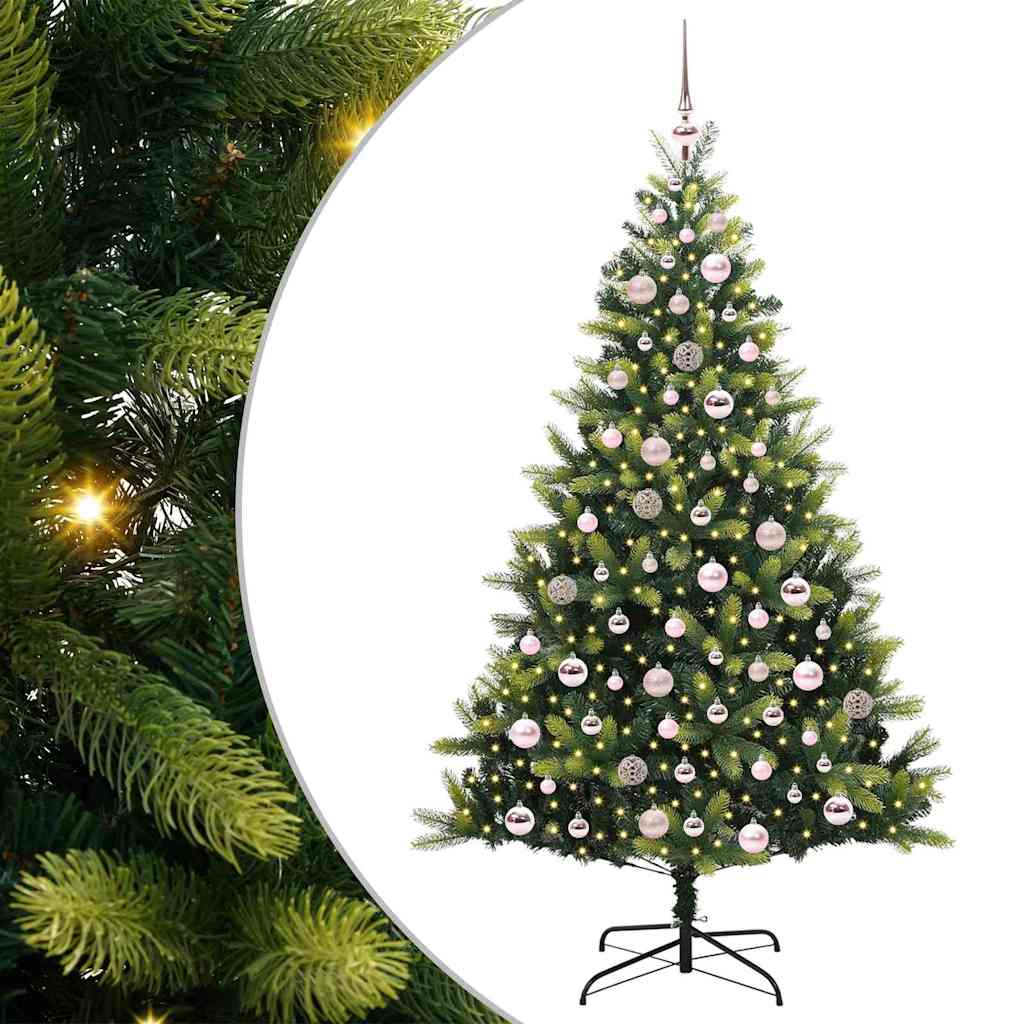 Kunstig Hengende Juletræ 300 LEDs Grøn 180 cm PVC og PE