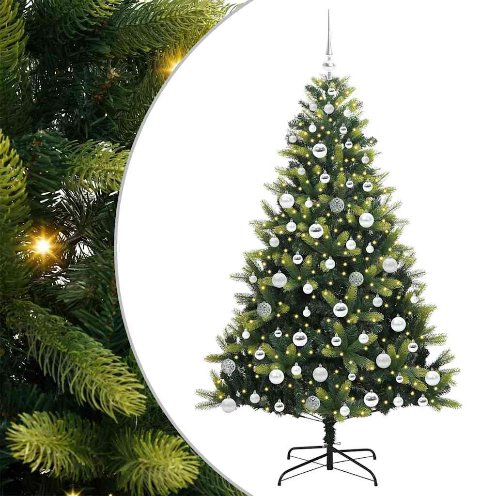 Kunstig Hengende Juletræ 300 LEDs Grøn 180 cm PVC og PE