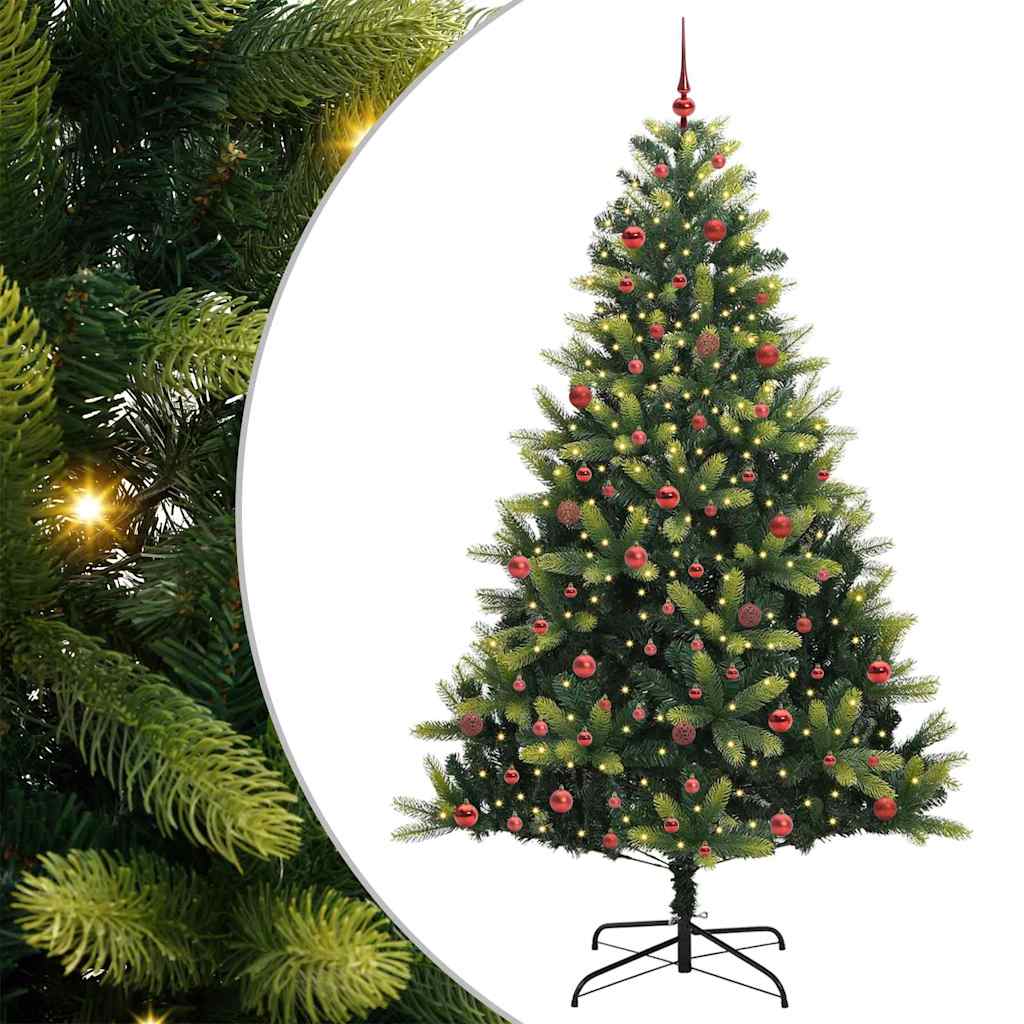 Kunstig Hengende Juletræ 300 LEDs Grøn 210 cm PVC og PE