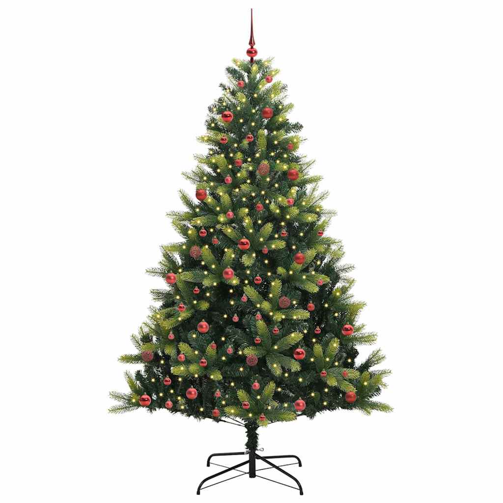 Kunstig Hengende Juletræ 300 LEDs Grøn 210 cm PVC og PE