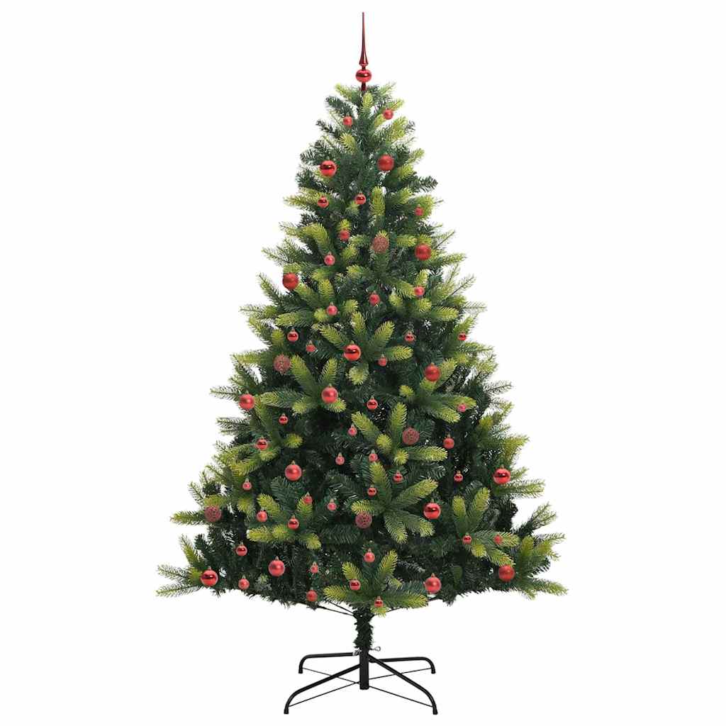 Kunstig Hengende Juletræ 300 LEDs Grøn 210 cm PVC og PE