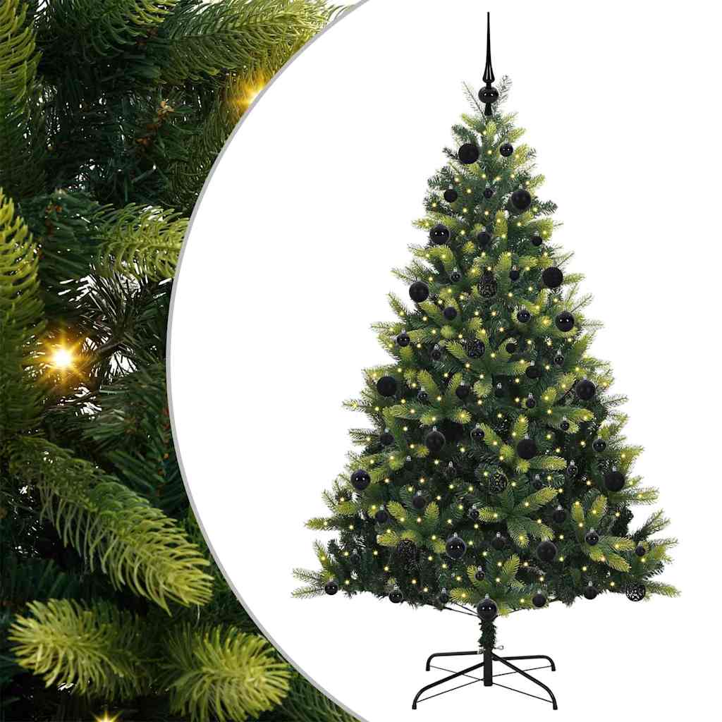 Kunstig Hengende Juletræ 300 LEDs Grøn 210 cm PVC og PE