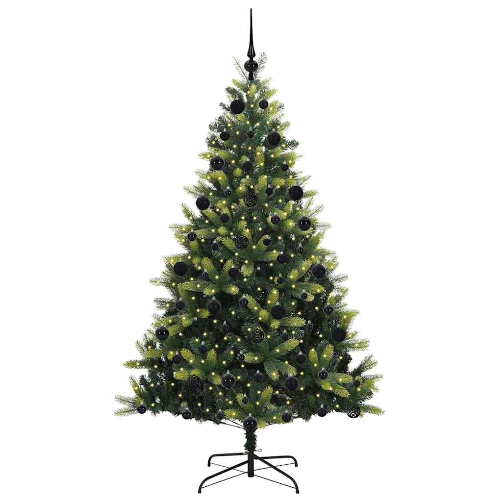 Kunstig Hengende Juletræ 300 LEDs Grøn 210 cm PVC og PE