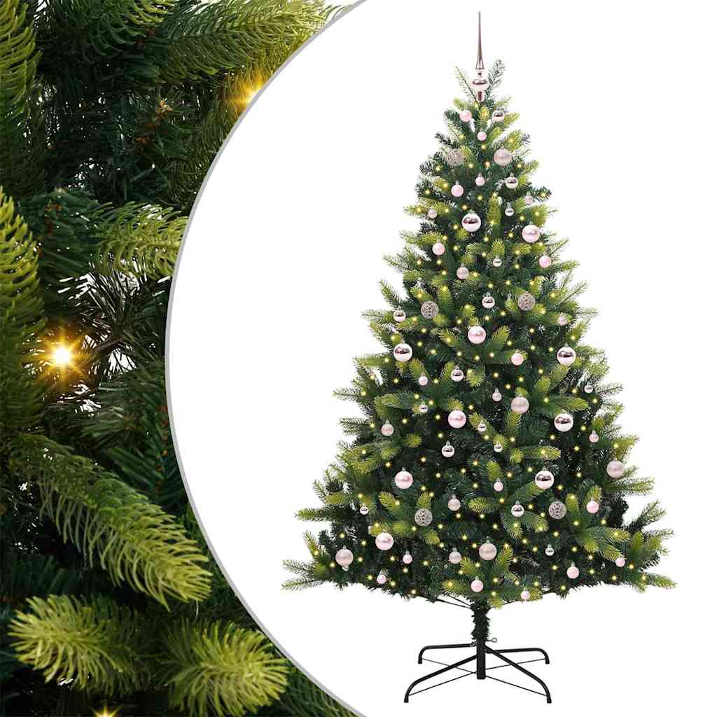 Kunstig Hengende Juletræ 300 LEDs Grøn 210 cm PVC og PE
