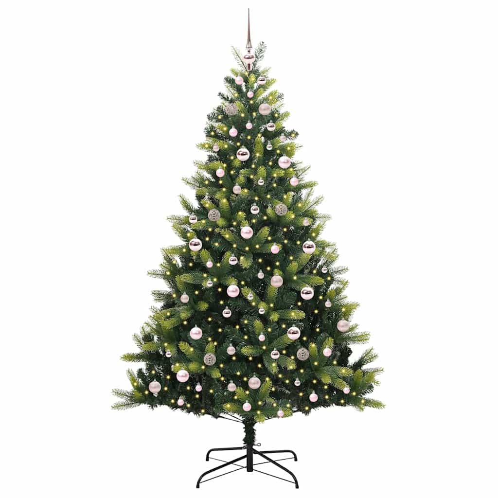 Kunstig Hengende Juletræ 300 LEDs Grøn 210 cm PVC og PE