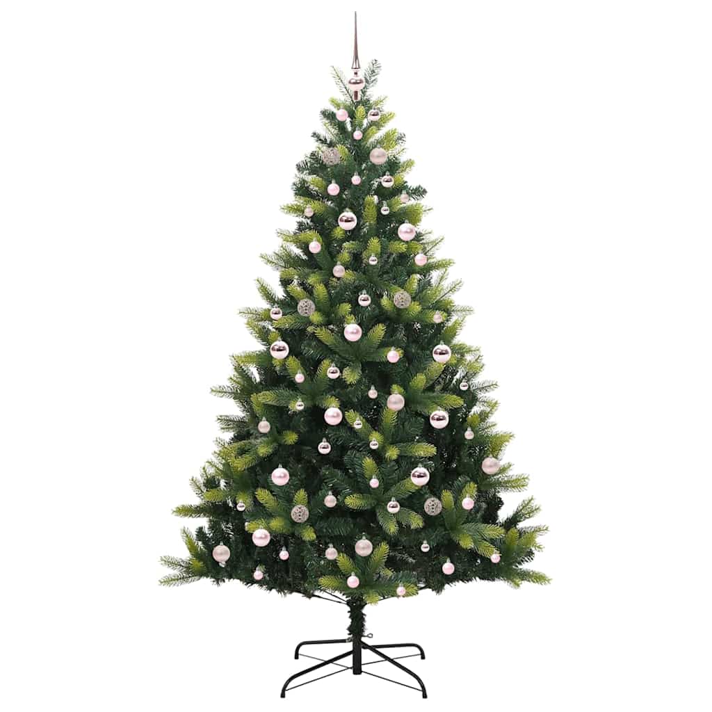 Kunstig Hengende Juletræ 300 LEDs Grøn 210 cm PVC og PE
